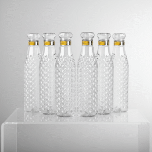 Diamond Cut Water Bottle Set – Pack of 6 (1000 ml Each)