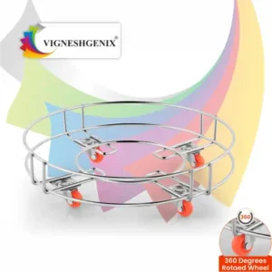 Stainless Steel Gas Cylinder Trolley with 360° Rotating Wheels – Heavy-Duty, Easy Movement