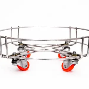 Stainless Steel Gas Cylinder Trolley with Wheels – Heavy-Duty, Rust-Resistant, Easy Movement