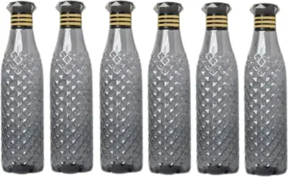 Diamond-Cut 1000ml PET Plastic Water Bottle (Pack of 6) – Durable, Stylish, and Travel-Friendly
