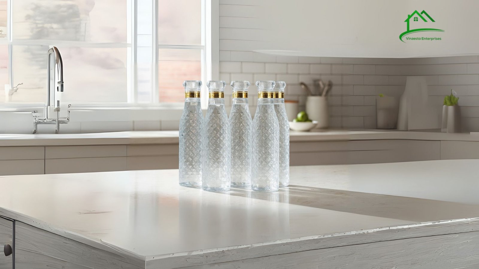 Diamond Cut Glass Water Bottle: Durable, Stylish, and Travel-Friendly