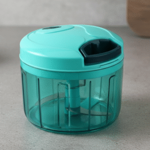 Plastic Vegetable Chopper Cutter – 725 ml Manual Food Chopper with Easy Pull String (Pool Green)