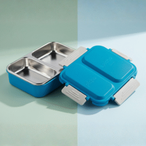 Insulated Lunch Box with 2 Partitions – Leak-Proof Food Container for Office, School & Travel