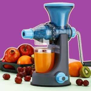 Portable Manual Carrot Juicer Machine – Hand Juicer for Fruits & Vegetables with Steel Handle and Vacuum Locking System