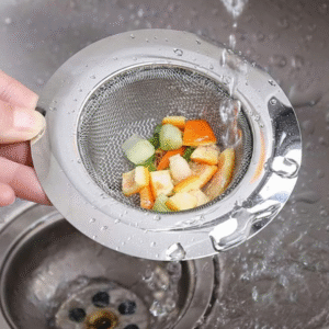 Stainless Steel Kitchen Sink Strainer – Anti-Clog Drain Filter Jali (11 cm, Silver)