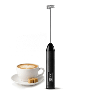 Rechargeable Milk Frother with USB-C – Double Whisk Foam Maker with 3 Speeds & 500mAh Battery for Coffee, Latte & Cappuccino