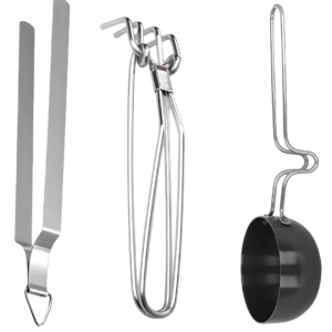 Stainless Steel Chimta, Tong Lifter & Tadka Pan Set – Heavy Duty Kitchen Tools for Daily Cooking