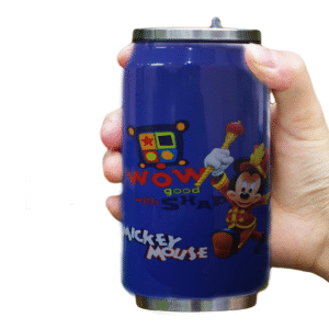 Cane Design Stainless Steel Water Bottle for Kids – 500ml Lightweight Sipper for School & Sports (Multicolor, 1Pc)