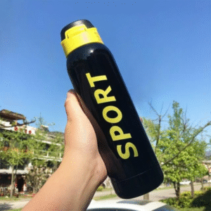 Stainless Steel Insulated Push Button Hot & Cold Vacuum Flask Bottle with Lock Lid – Flick Top Design (Assorted Colour, 1 Pc)