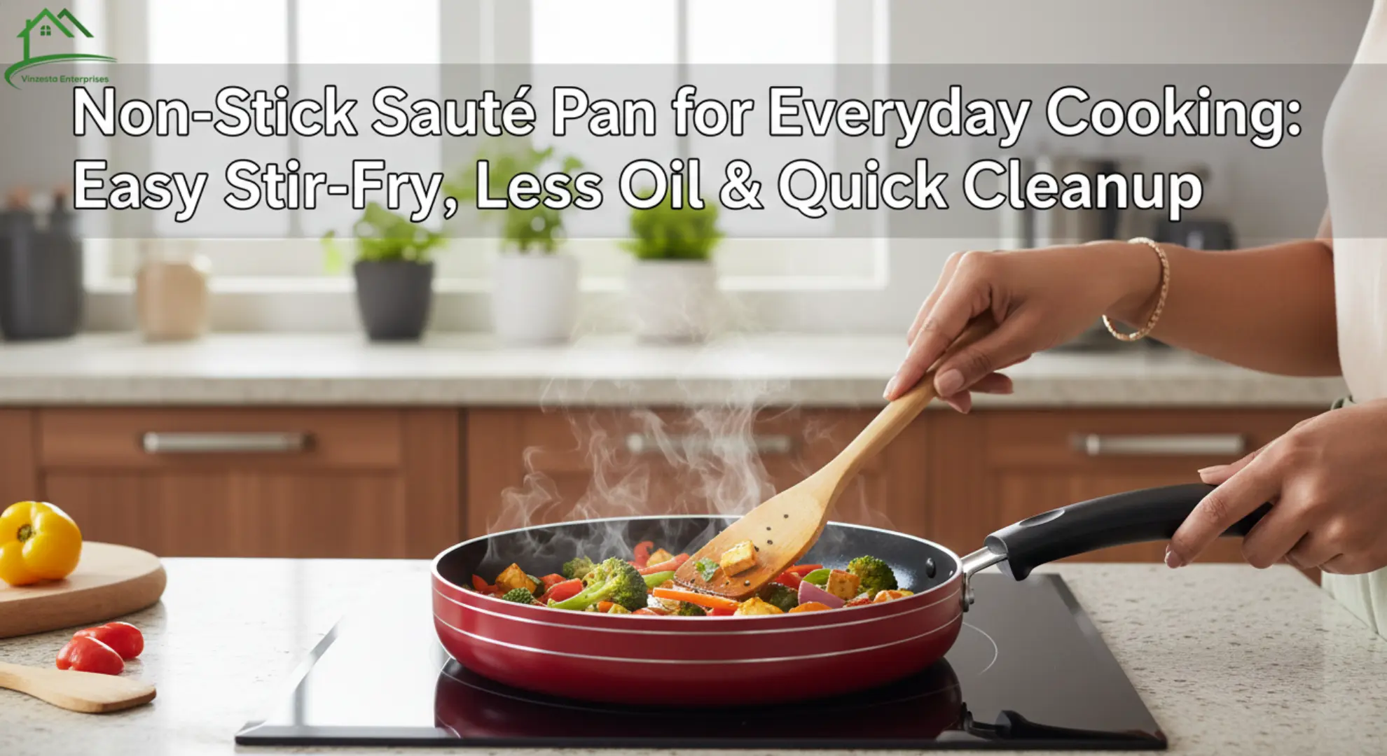 Non Stick Saute Pan for Everyday Cooking: Easy Stir-Fry, Less Oil & Quick Cleanup