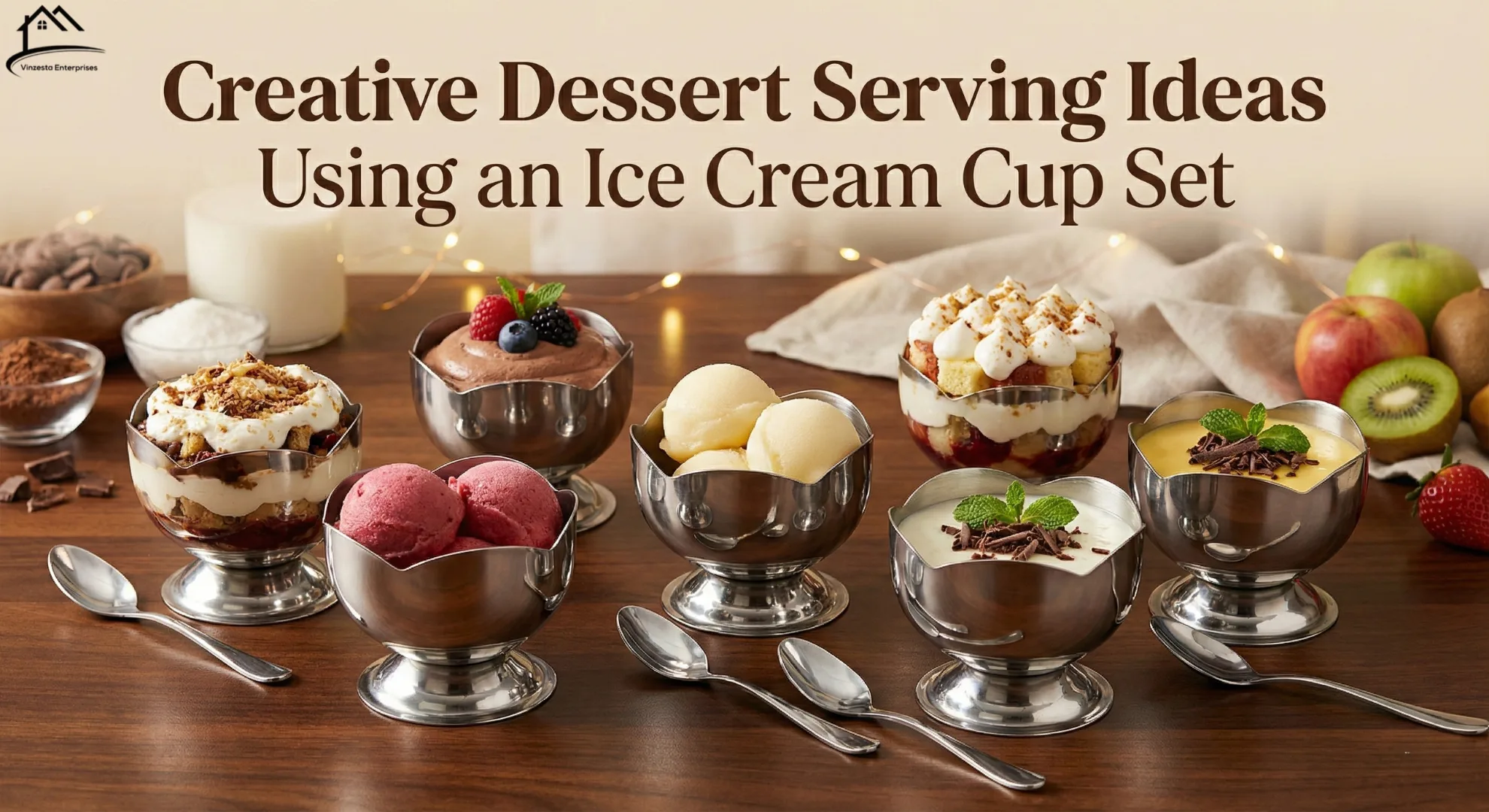 Creative Dessert Serving Ideas Using an Ice Cream Cup Set
