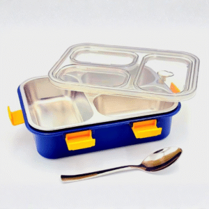 Stainless Steel Lunch Box 3 Compartment Leak Proof
