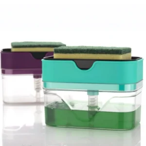 2 in 1 Liquid Soap Dispenser with Sponge Holder 450ml