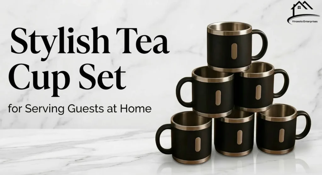 Stylish Tea Cup Set for Serving Guests at Home