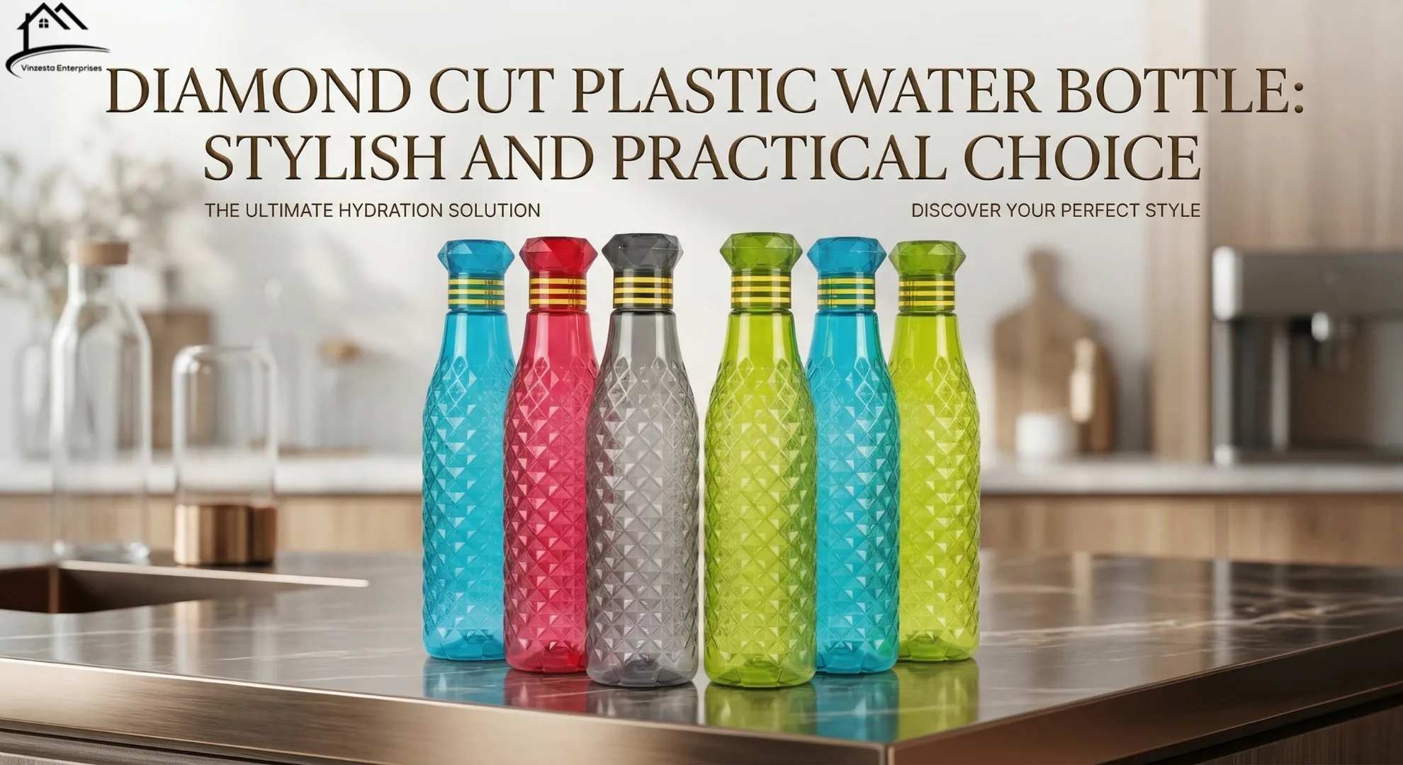 Diamond Cut Plastic Water Bottle: Stylish and Practical Choice