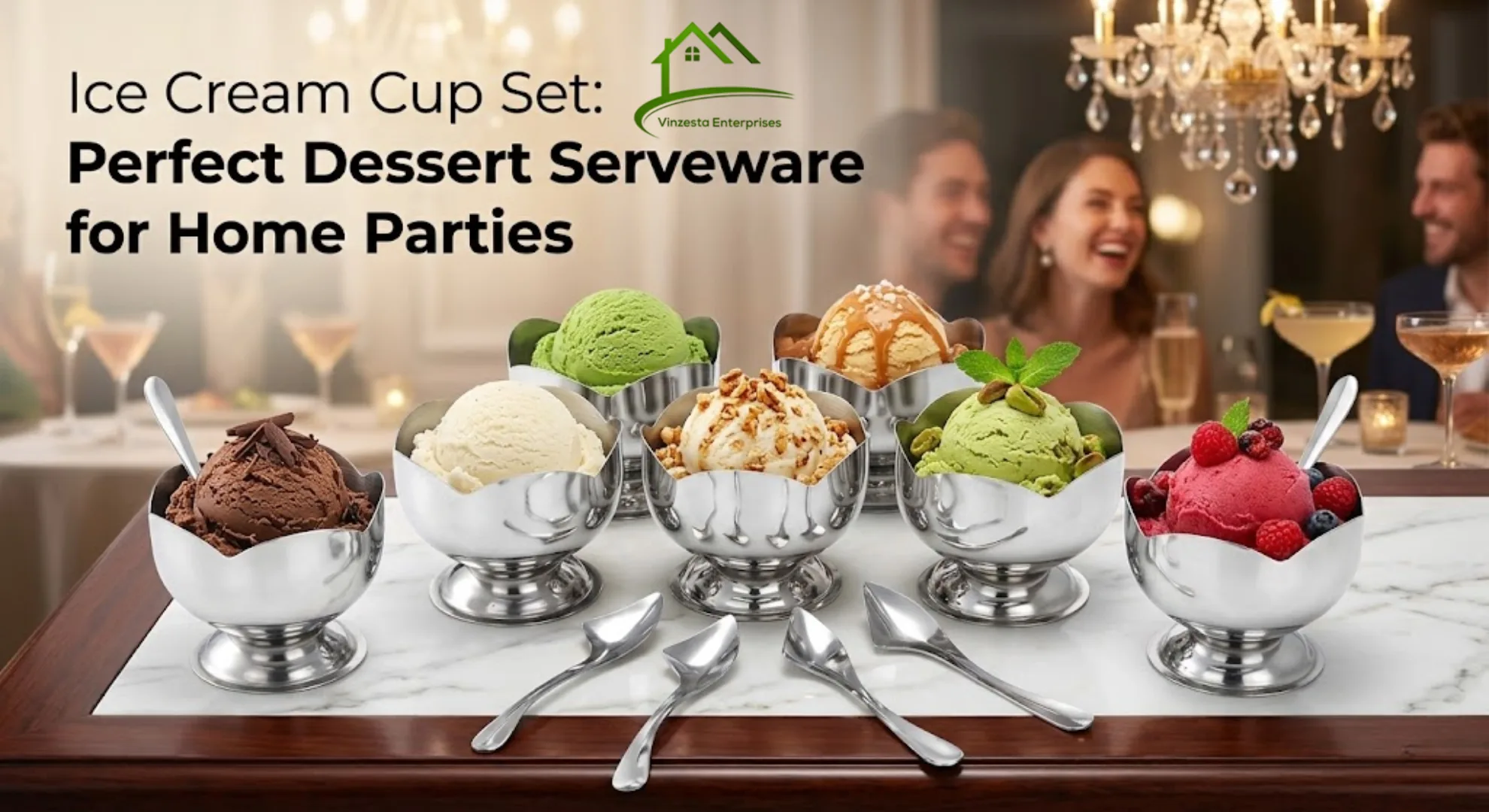 Ice Cream Cup Set: Perfect Dessert Serveware for Home Parties