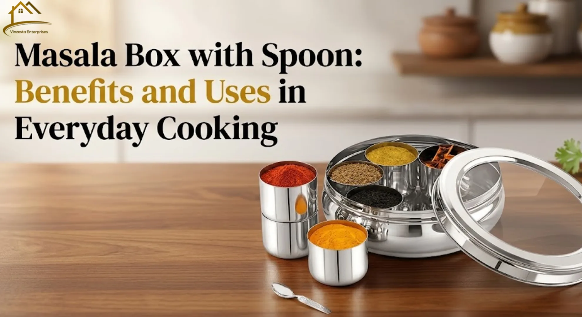 Masala Box with Spoon: Benefits and Uses in Everyday Cooking